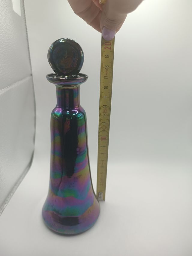 Bottiglietta vetro Murano iridescente