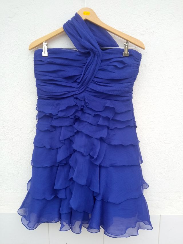 Vestido azul fiesta cóctel