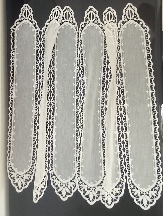 Tendina macrame finestra colore bianco