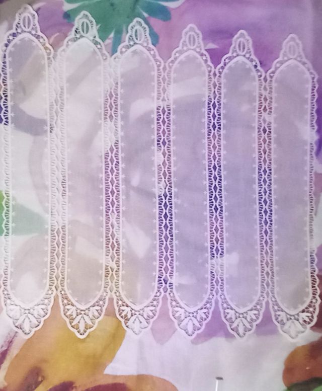 Tendina macrame finestra colore bianco