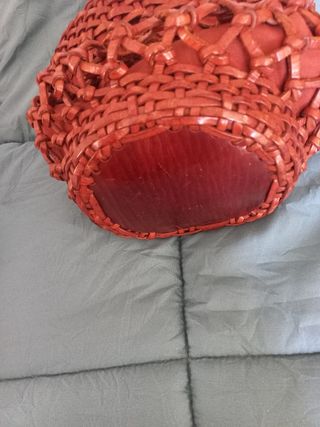 Secchiello in cuoio marrone