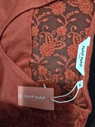 Top Naf Naf rosso taglia XS