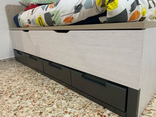 Cama juvenil compacta 105cm - seminueva