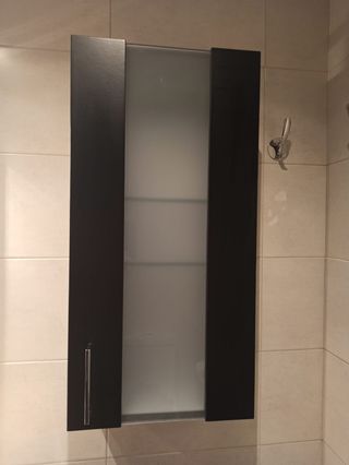 Armario baño negro - con cristal