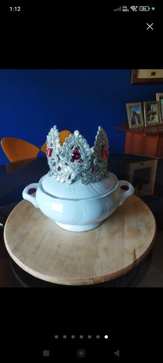 Sopera blanca porcelana