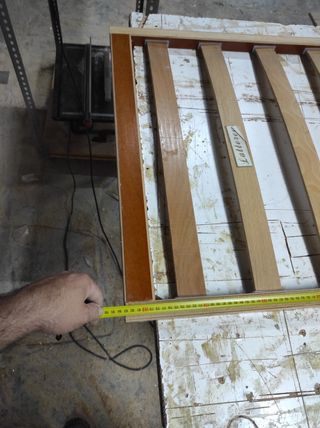 Somier madera litera caravana marrón