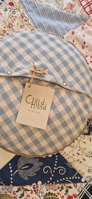 Cojín Maileg bebé - azul y blanco