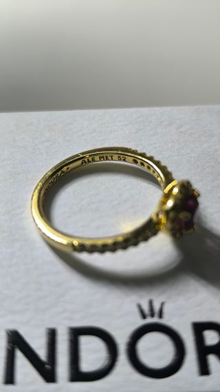 Anillo Pandora Corazón Dorado
