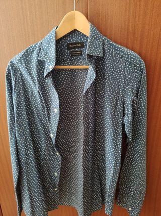 Camisa Massimo Dutti azul estampada