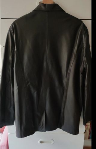 Chaqueta piel F&Co marrón - Talla 21