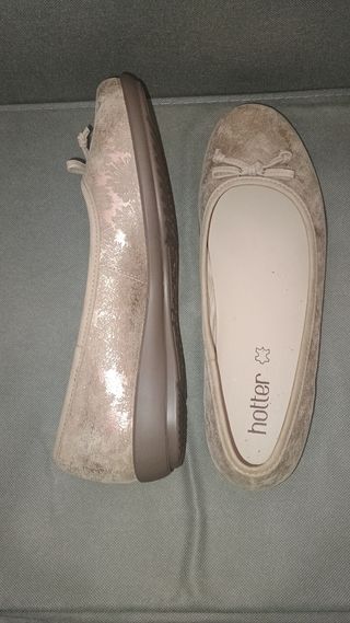 Balerinas marca Hotter rosa nude.Nuevas.