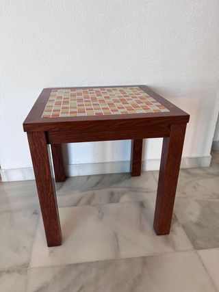 Mesa mosaico vintage - Madera