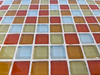 Mesa mosaico vintage - Madera