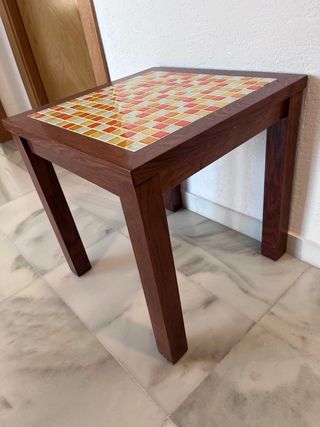 Mesa mosaico vintage - Madera