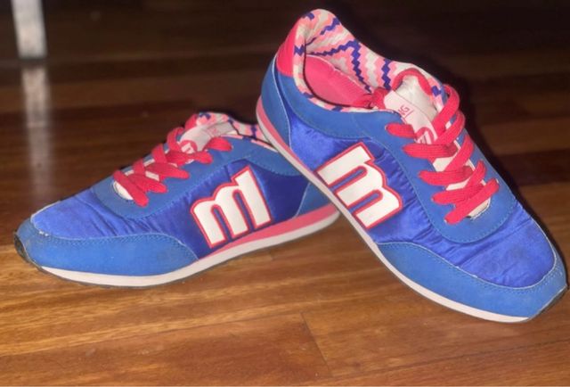 Zapatillas Mustang mujer - Azul y Rosa