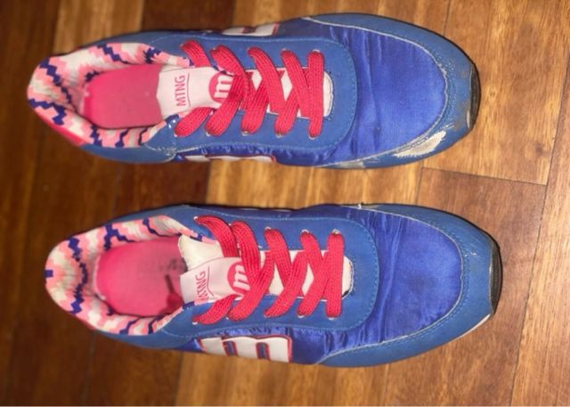 Zapatillas Mustang mujer - Azul y Rosa