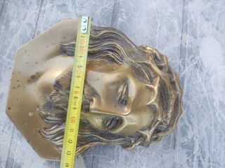 Cabeza Cristo metal dorada