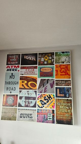 Cuadro vintage señales - 1m x 1m