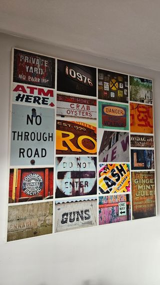 Cuadro vintage señales - 1m x 1m