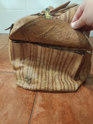 Bolsa de viaje cuero marrón