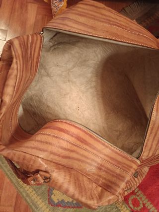Bolsa de viaje cuero marrón