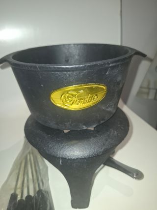 Juego fondue hierro fundido