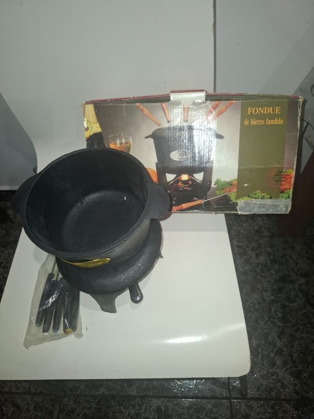 Juego fondue hierro fundido