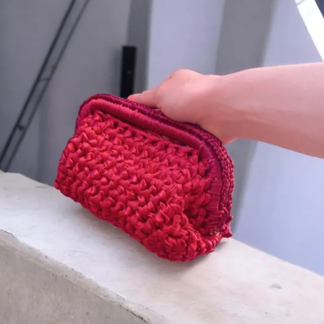 Bolso crochet   burdeos