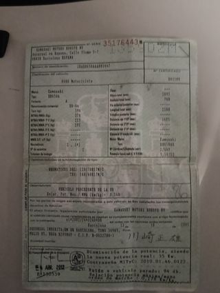 Kawasaki ER-6n 650cc - 2006 con 45337km,etiqueta C