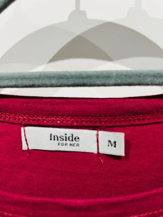 Camiseta de manga larga color granate. Solo envio