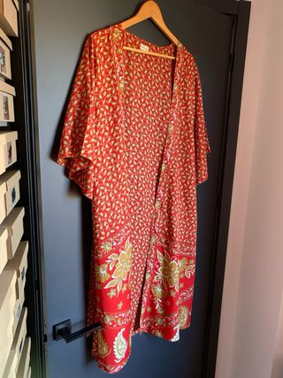 Túnica seda roja dorada - Talla S