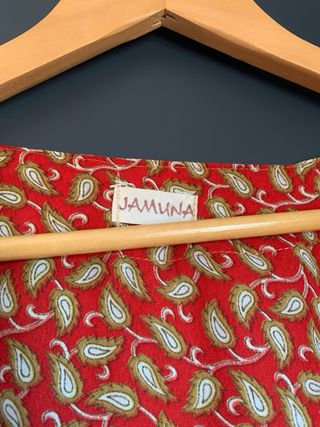 Túnica seda roja dorada - Talla S