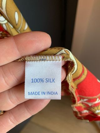 Túnica seda roja dorada - Talla S