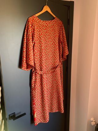 Túnica seda roja dorada - Talla S