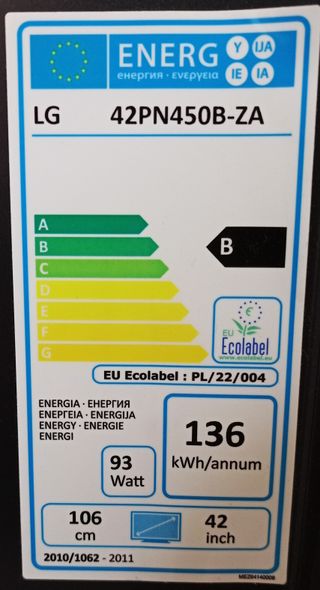 TV LG 42" TDT FullHD Como nueva. Cable HDMI 2.0.