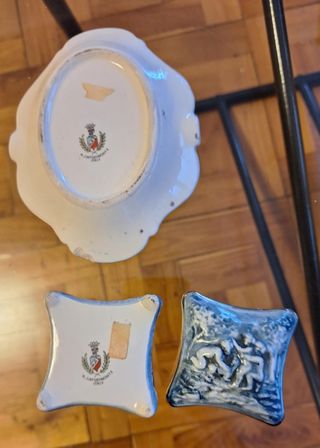 Cenicero y joyero querubines