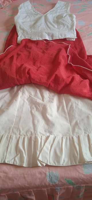 Falda y corpiño rocieros cintura 82 contorno 87