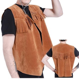Sombrero Cowboy, Chaleco y Pañuelo Adulto Talla XL