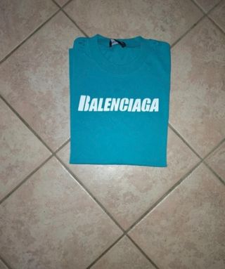 Maglietta Balenciaga Turchese
