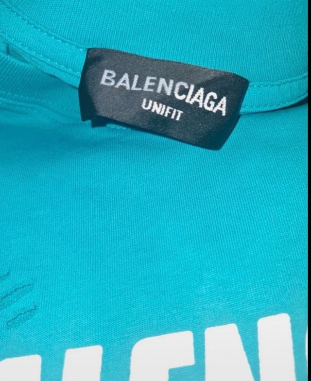 Maglietta Balenciaga Turchese