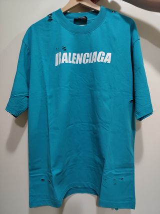 Maglietta Balenciaga Turchese