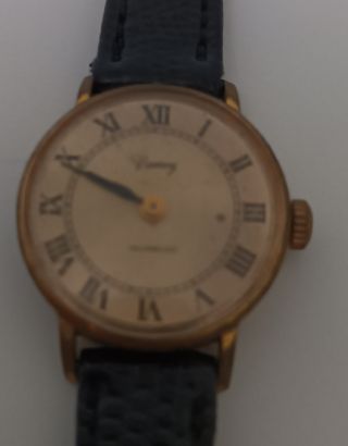 Reloj de pulsera de piel genuina Vanroy Incabloc.