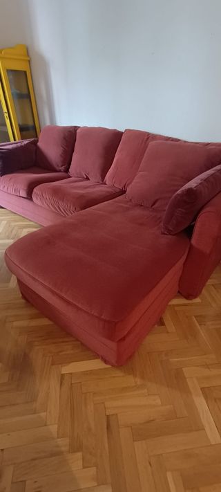 Fundas Sofá con Chaise longue Ikea Gronlid rojo