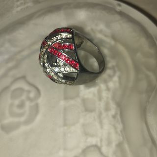 Anillo de plata 925 Rojo con Cristales