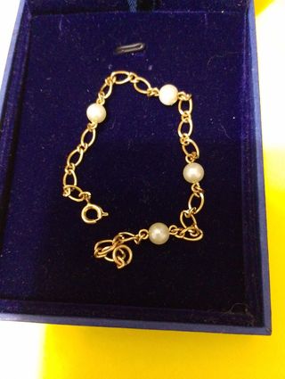 Bracciale oro vintage perle