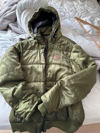Cazadora bomber verde militar XL