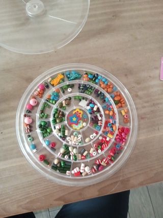 Perline legno colorate x collane