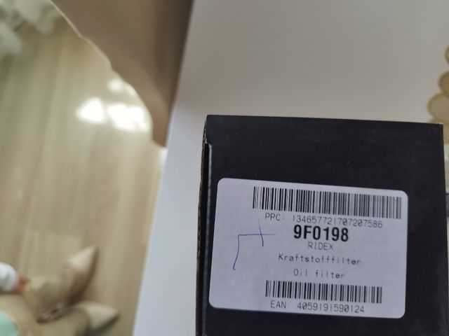 Filtro gasoil RIDEX 9F0198 Para Seat León