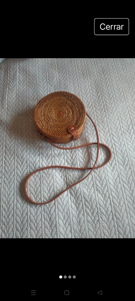 Bolso paja redondo