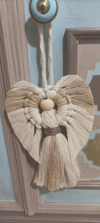 Angioletto Macramè Beige Bianco